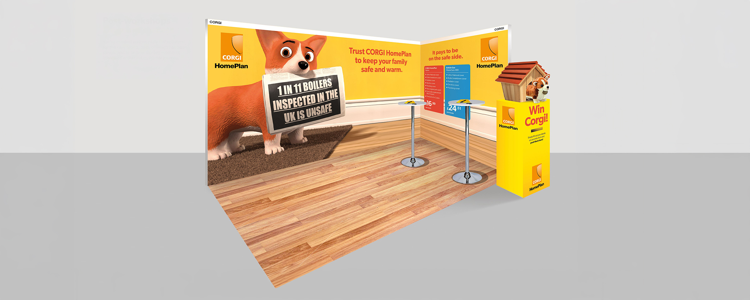 Corgi HomePlan event stand