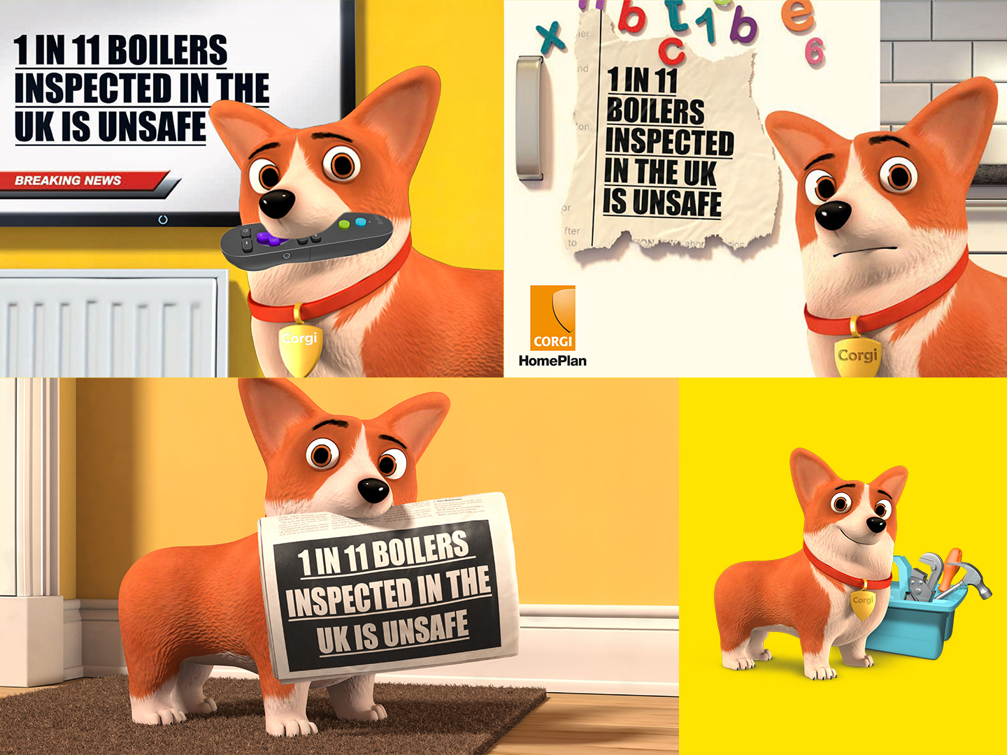 Corgi HomePlan campaign and TV